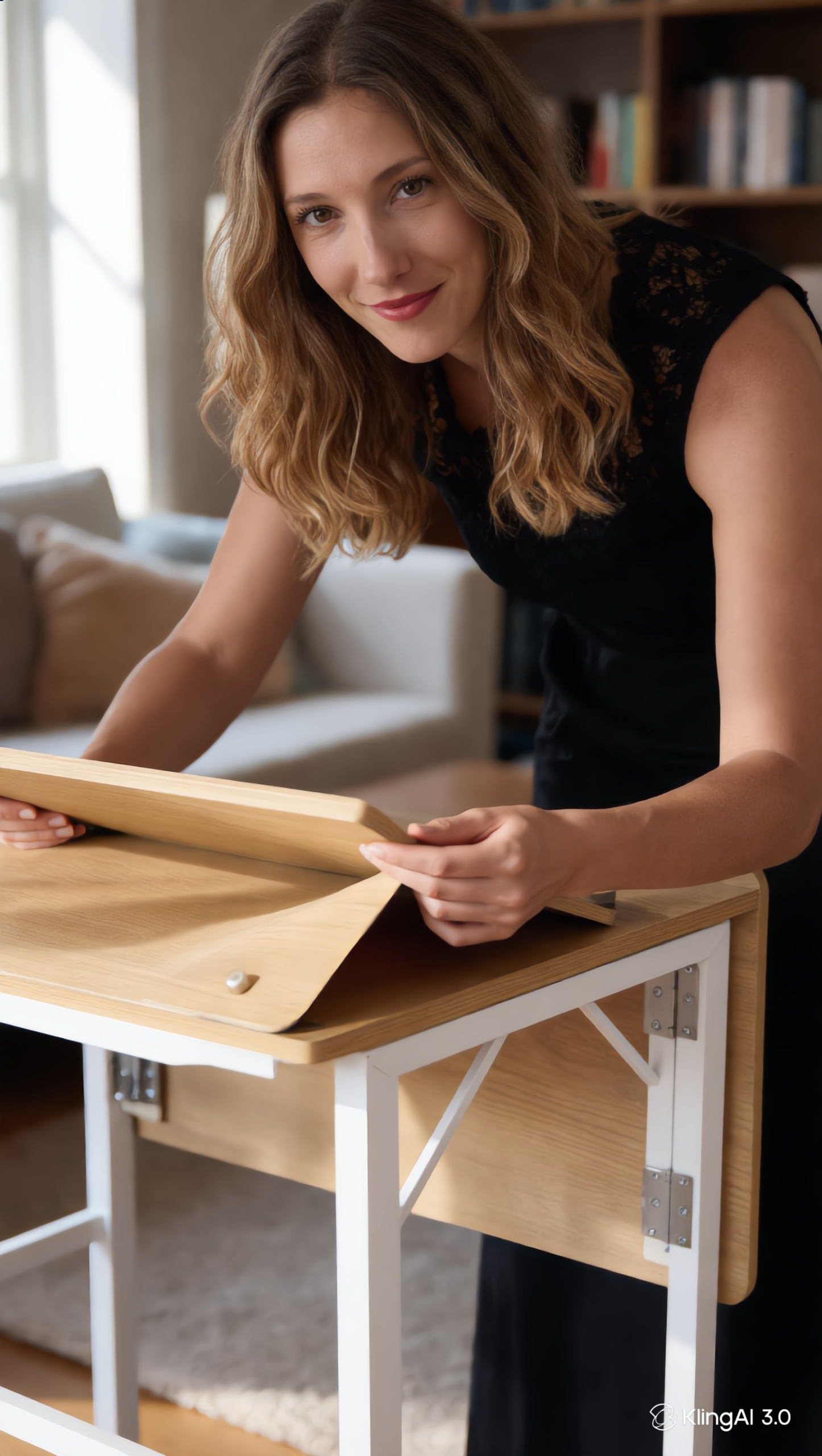 5 AI Tools That Save Me 10+ Hours a Week Creating Video Content AI-generated image created with Kling AI 3.0 — photorealistic scene of a woman assembling furniture